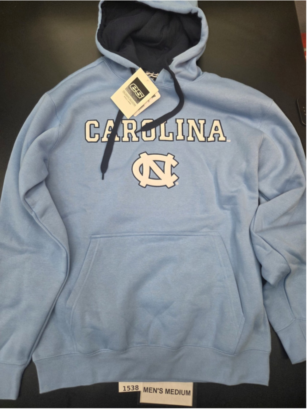 North Carolina Tar Heels UNC E5 Hoodie Men’s Medium NWT Carolina Blue #1538